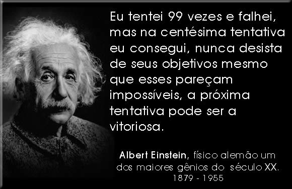 frase de motivação de Albert Einstein